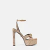 Satin-Sandalen mit Gianni Ribbon-Verzierung 140 mm