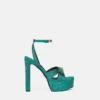 Satin-Sandalen mit Gianni Ribbon-Verzierung 140 mm