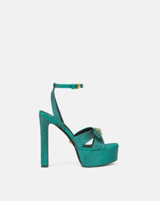 Satin-Sandalen mit Gianni Ribbon-Verzierung 140 mm