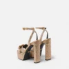 Satin-Sandalen mit Gianni Ribbon-Verzierung 140 mm