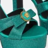 Satin-Sandalen mit Gianni Ribbon-Verzierung 140 mm