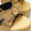 Satin-Sandalen mit Gianni Ribbon-Verzierung 140 mm