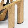 Satin-Sandalen mit Gianni Ribbon-Verzierung 140 mm