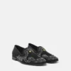 Satin-Slipper mit Medusa-Verzierung