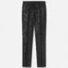 Schmale formelle Hose aus Jacquard-Wolle und Viskose