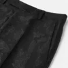 Schmale formelle Hose aus Jacquard-Wolle und Viskose