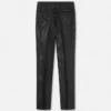 Schmale formelle Hose aus Jacquard-Wolle und Viskose