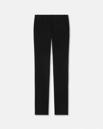 Schmale Hose aus Stretch-Wollgabardine