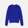 Seiden-Baumwoll-Strickpullover mit V-Ausschnitt