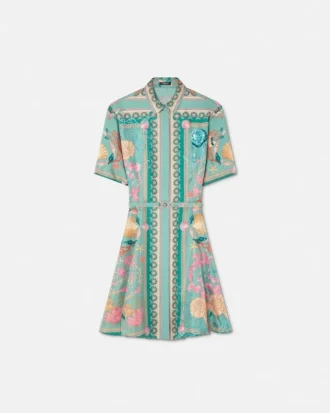 Seiden-Mini-Hemdkleid „Barocco Silk”