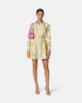 Seiden-Mini-Hemdkleid „Barocco Silk”