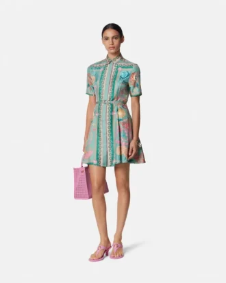 Seiden-Mini-Hemdkleid „Barocco Silk”