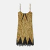 Seiden-Minikleid mit Allover-Cheetah-Print
