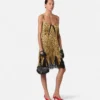 Seiden-Minikleid mit Allover-Cheetah-Print