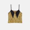 Seiden-Slip-Top mit Allover-Cheetah-Print