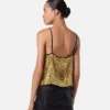 Seiden-Slip-Top mit Allover-Cheetah-Print