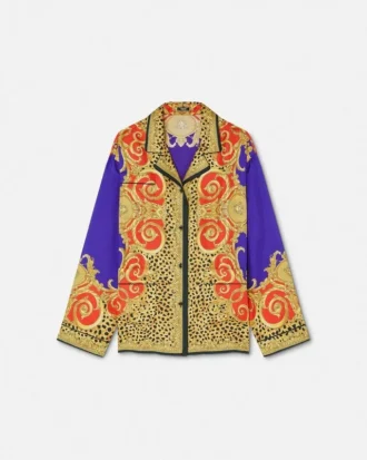 Seidenhemd mit Barocco-Cheetah-Print