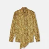 Seidenhemd mit Cheetah-Allover-Print