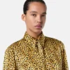 Seidenhemd mit Cheetah-Allover-Print