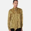 Seidenhemd mit Cheetah-Allover-Print
