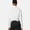 Shirt aus Baumwollpopeline mit Spitzenbesatz