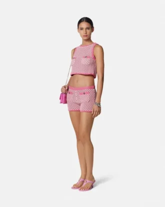 Shorts aus Häkelstrick