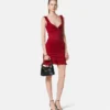 Strick-Mini-Kleid mit ausgestelltem Rock