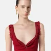 Strick-Mini-Kleid mit ausgestelltem Rock