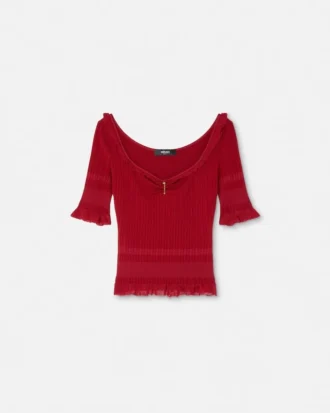 Strickoberteil mit Sicherheitsnadel