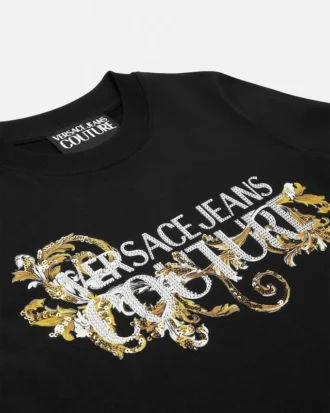 T-Shirt-Kleid „Crystal Outline Barocco”