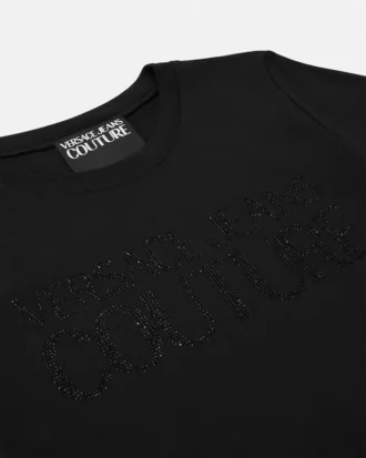 T-Shirt-Kleid mit Kristall-Logo