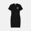 T-Shirt-Kleid mit V-Emblem