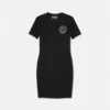 T-Shirt-Kleid mit V-Emblem