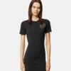T-Shirt-Kleid mit V-Emblem-Logo