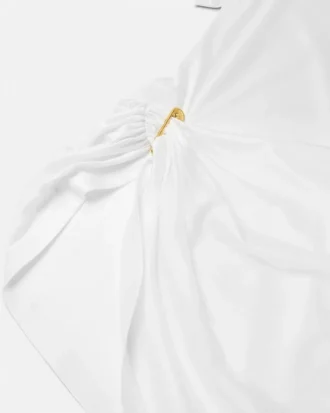 T-Shirt mit drapiertem Sicherheitsnadel-Detail