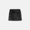 Taillierter Leder-Minirock