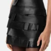 Taillierter Leder-Minirock