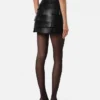 Taillierter Leder-Minirock