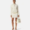 Tailliertes Oberteil aus Merinowolle mit Rippstrick