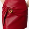 Trägerloses Minikleid aus Leder