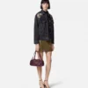 Truckerjacke aus Metall-Mesh-Denim