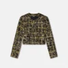 Tweed-Strickjacke