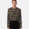 Tweed-Strickjacke