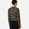Tweed-Strickjacke