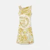 Underwater Barocco Drapiertes Mini-Kleid mit ausgestelltem Rock