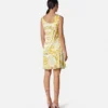 Underwater Barocco Drapiertes Mini-Kleid mit ausgestelltem Rock