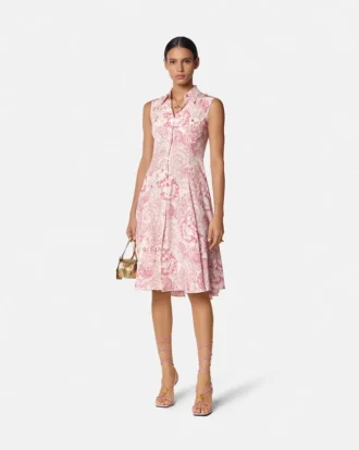 Underwater Barocco Flowy Midi-Hemdkleid