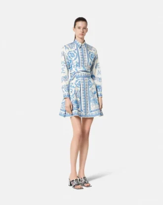 Underwater Barocco Mini-Hemdkleid mit ausgestelltem Rock