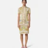 Underwater Barocco Tailliertes Midi-Hemdkleid