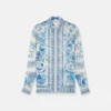 Unterwasser-Barocco-Crêpe-Hemdbluse